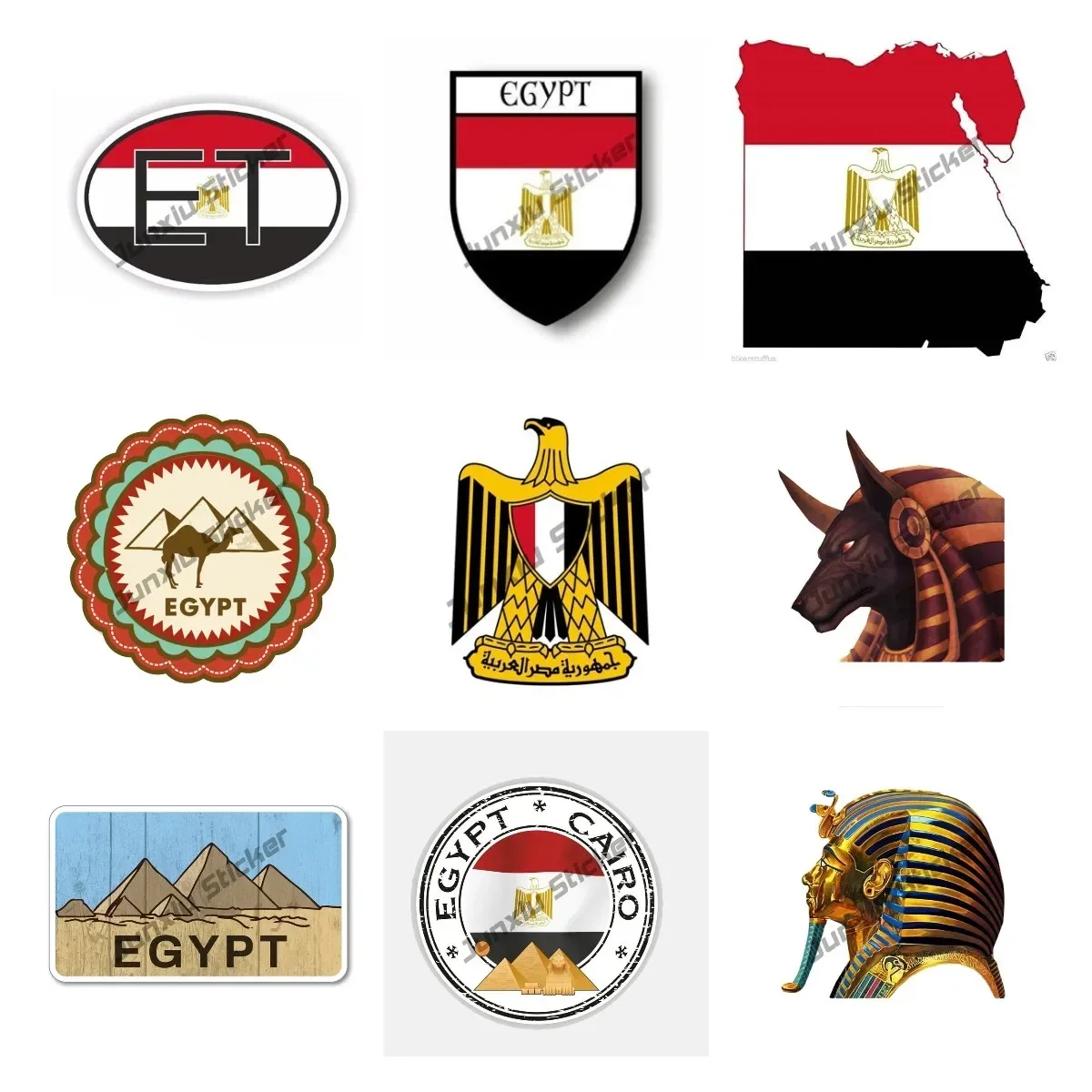 Laptop Accessories Egypt - علم مصر ملصق لاصق لامع ورائع