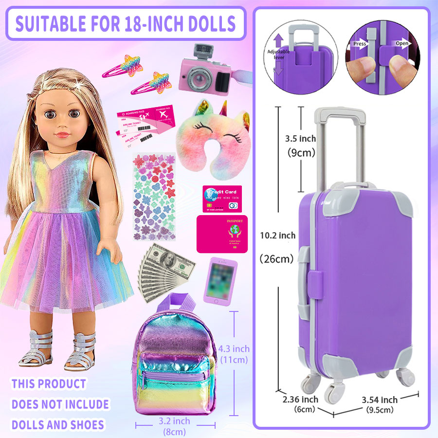 ملابس وإكسسوارات للدمى مقاس 18 - مراجعة Laptop Accessories Girls وسعره