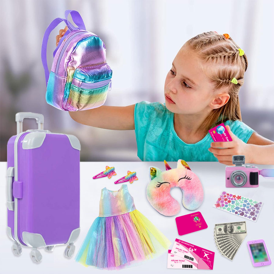ملابس وإكسسوارات للدمى مقاس 18 - مراجعة Laptop Accessories Girls وسعره
