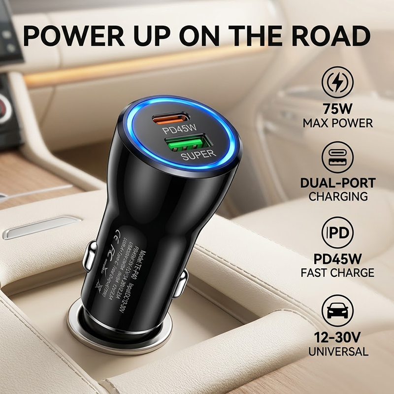 شاحن سيارة USB-C مزدوج المنفذ  - مراجعة Usb C Power Adapter وسعره