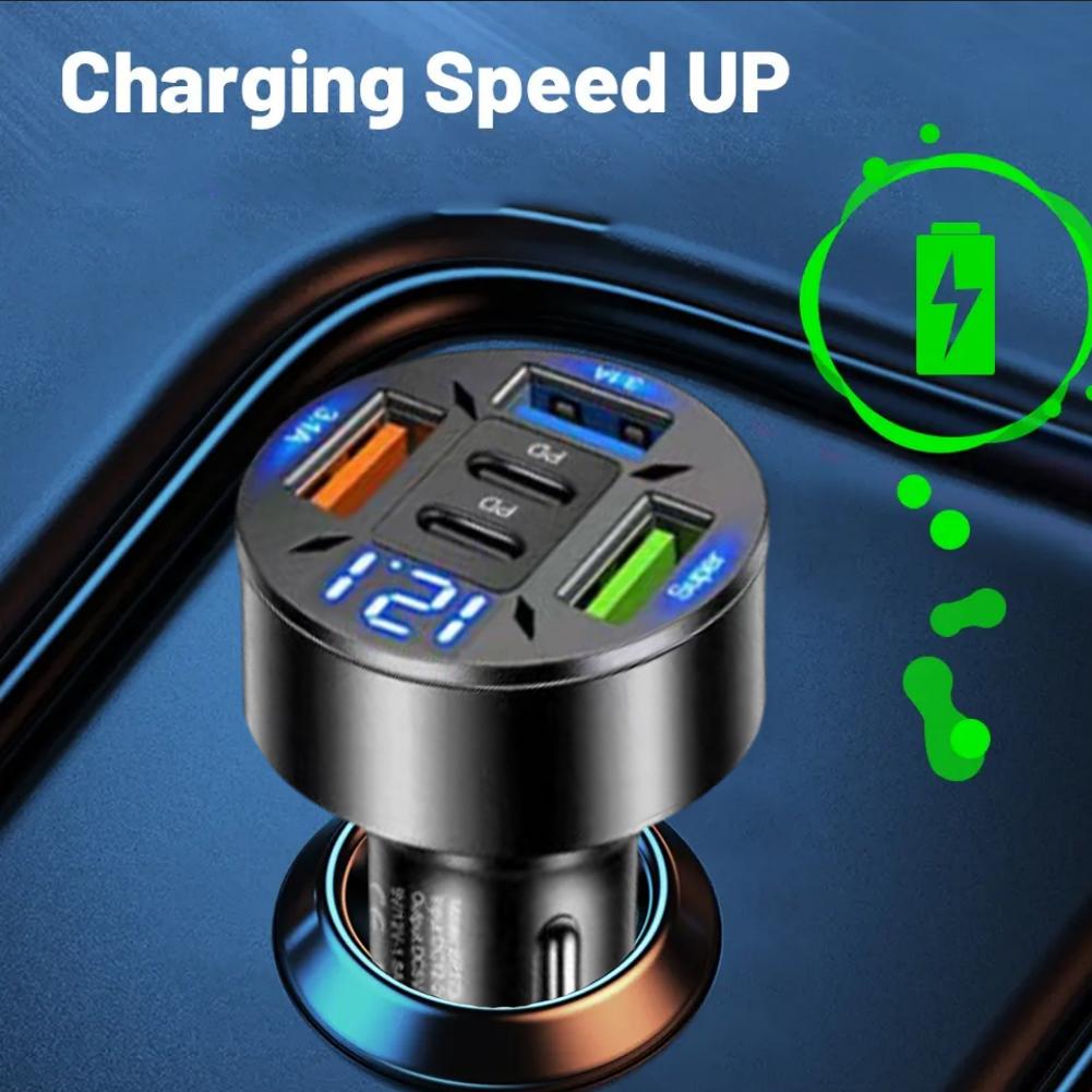 شاحن سيارة بـ 5 منافذ لهواتف آ - مراجعة Usb C Power Adapter وسعره