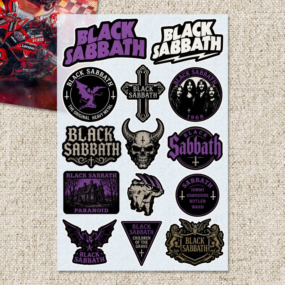 ملصقات B-LACK S-ABBATH للدراجا - مراجعة Laptop Accessories Wallpaper وسعره