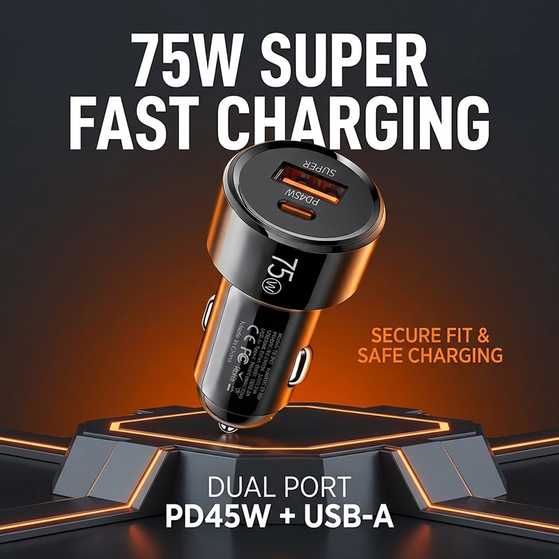 شاحن سيارة ثنائي المنفذ بقوة 7 - مراجعة Usb C Power Adapter وسعره