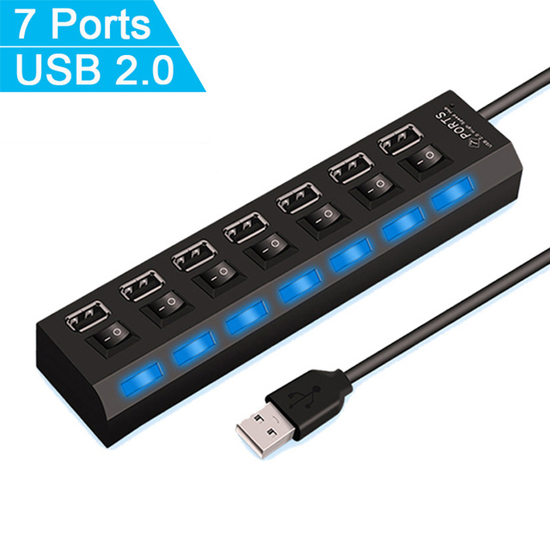 موزع USB 2.0 بـ 7 منافذ لأجهزة - مراجعة Laptop Accessories Computer وسعره