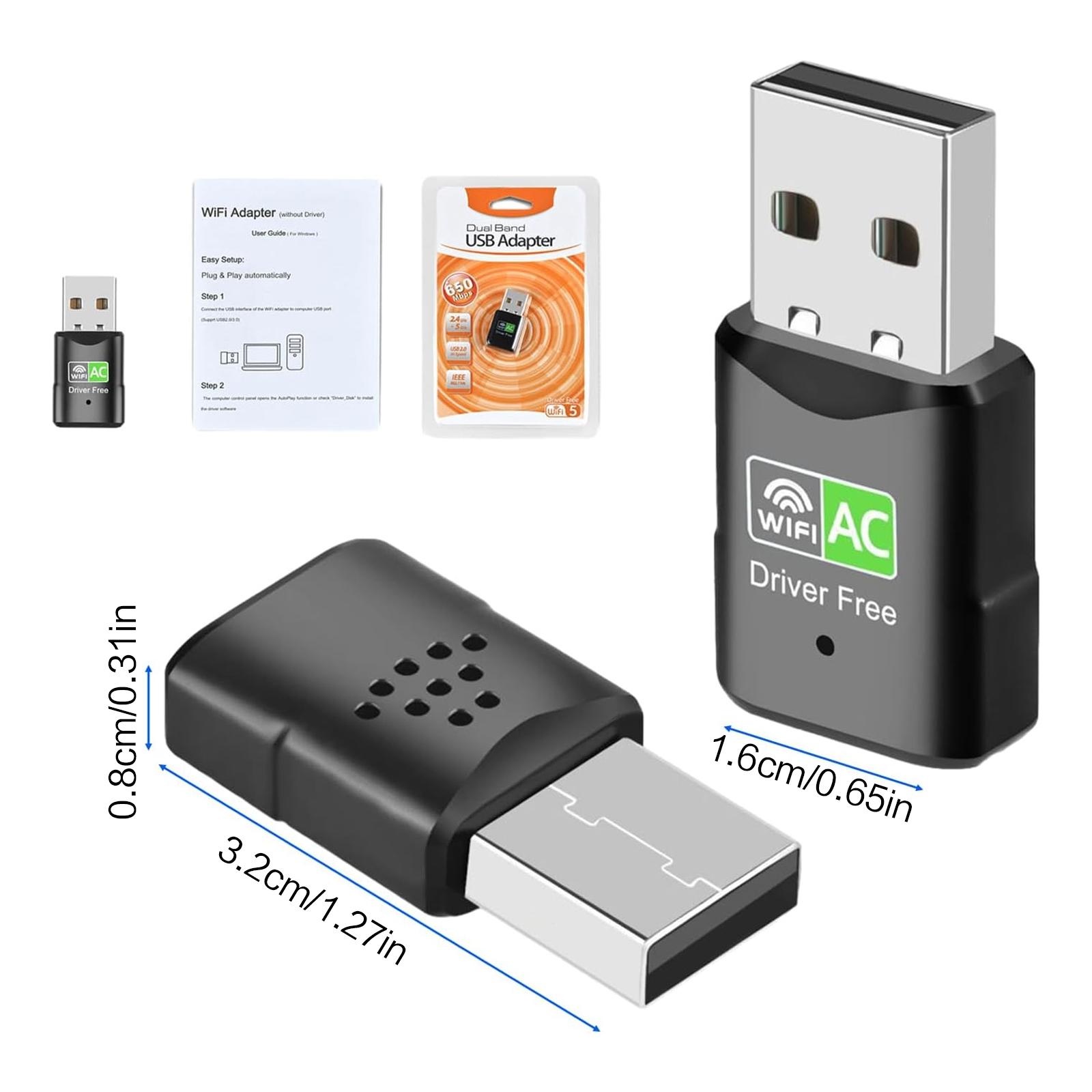 محول واي فاي USB AC600، ثنائي  - مراجعة Laptop Accessories Computer وسعره